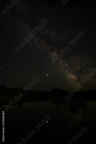 Stars and milky way at otter lake Michigan upper peninsular