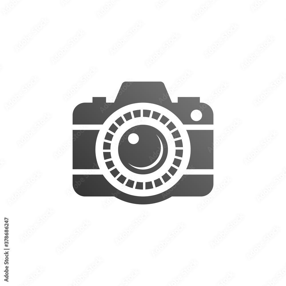 camera vector illustration. good for camera icon, photography, or videography industry. simple gradient with grey color style camera vector illustration. good for camera icon, photography, or videography industry. simple gradient with grey color style