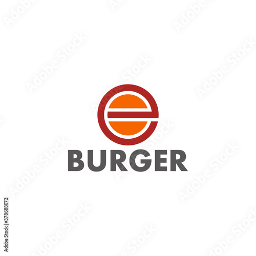 Free Download letter e burger shape simple geometric logo vector - GFXLoad
