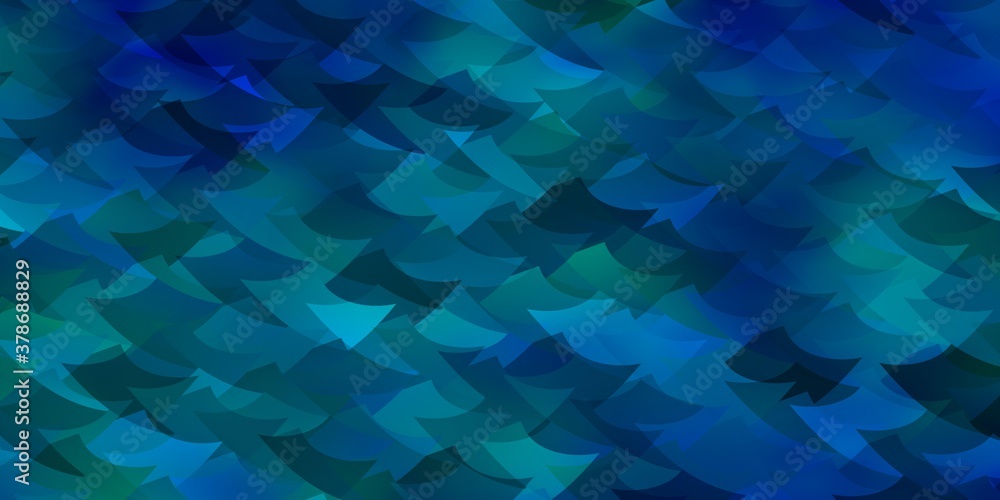 Obraz premium Light BLUE vector pattern with polygonal style with cubes.