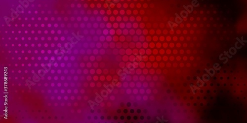 Dark Purple, Pink vector layout with circle shapes. Illustration with set of shining colorful abstract spheres. Pattern for wallpapers, curtains.