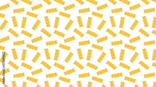 Pasta noodles pattern wallpaper on a white background.  