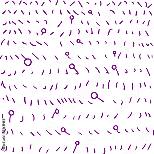 Accumulation of short dashes.