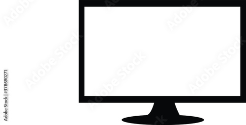 lcd monitor isolated on white