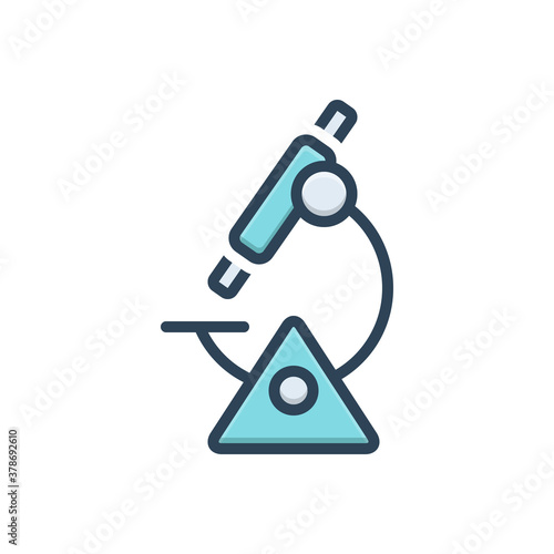 Photos Color illustration icon for science