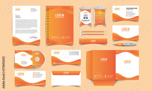 Clean, smooth and simple business stationery for your brand. corporate identity template with digital elements. Vector company style for brand book and guideline.	