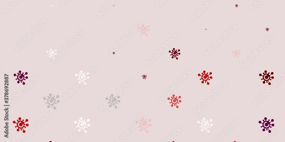 Light Pink vector backdrop with virus symbols. Light Pink vector backdrop with virus symbols.