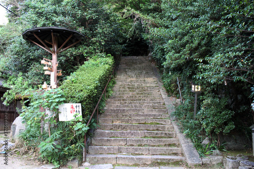 Stairs of Asukaza Jinja Shrine in Asuka