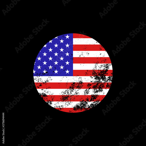 Grunge USA Flag. Vector