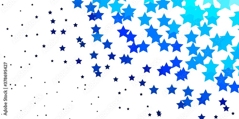 Dark BLUE vector pattern with abstract stars. Decorative illustration with stars on abstract template. Pattern for websites, landing pages.
