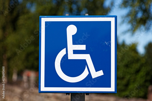 parking sign for the disabled in Skelleftea