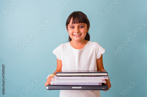 Girl Doing Distance Learning