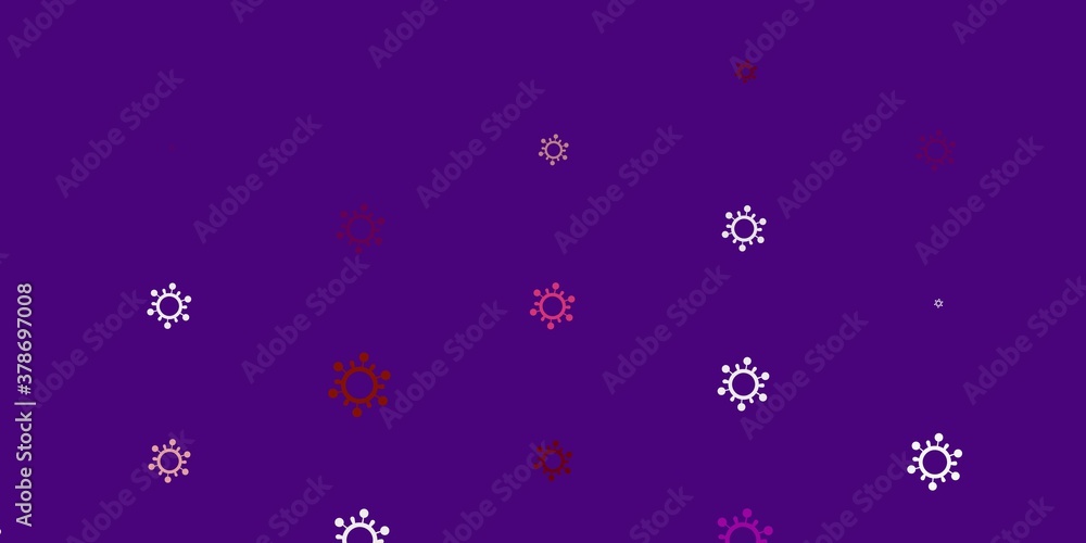 Light Pink, Yellow vector pattern with coronavirus elements. Light Pink, Yellow vector pattern with coronavirus elements.