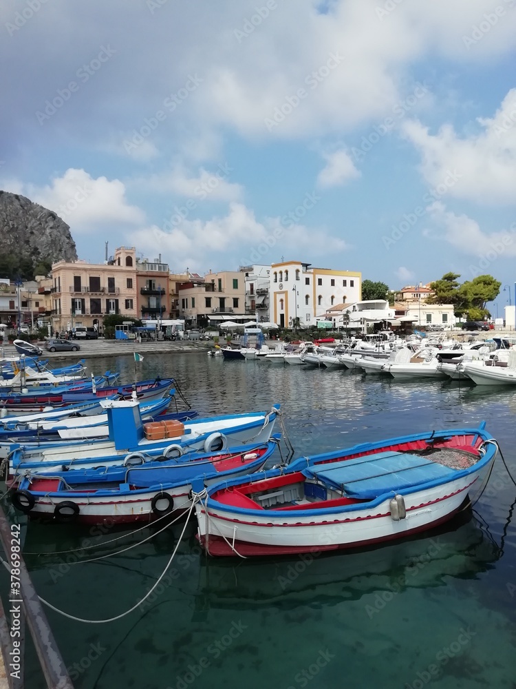 boats in the harbor, Mondello ,Sicily
