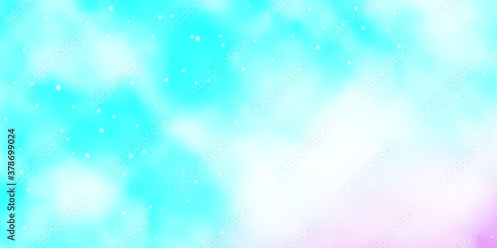 Light Pink, Blue vector texture with beautiful stars. Colorful illustration with abstract gradient stars. Pattern for wrapping gifts.