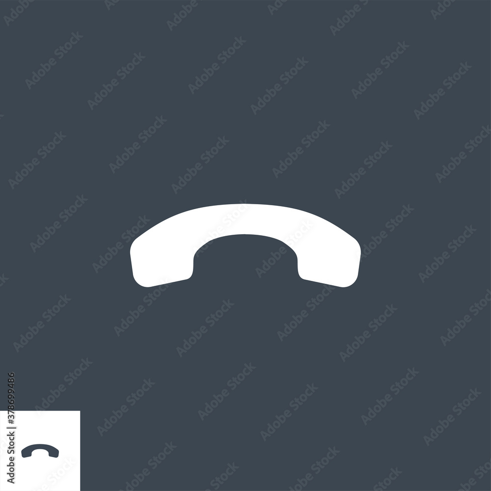 Handset related vector glyph icon. Isolated on black background. Vector illustration. Handset related vector glyph icon. Isolated on black background. Vector illustration.