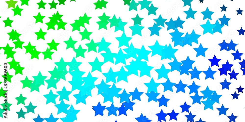 Light Blue, Green vector layout with bright stars. Colorful illustration with abstract gradient stars. Pattern for wrapping gifts. Light Blue, Green vector layout with bright stars. Colorful illustration with abstract gradient stars. Pattern for wrapping gifts.
