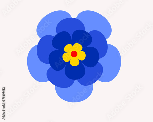 Blue Flower vector art & illustration