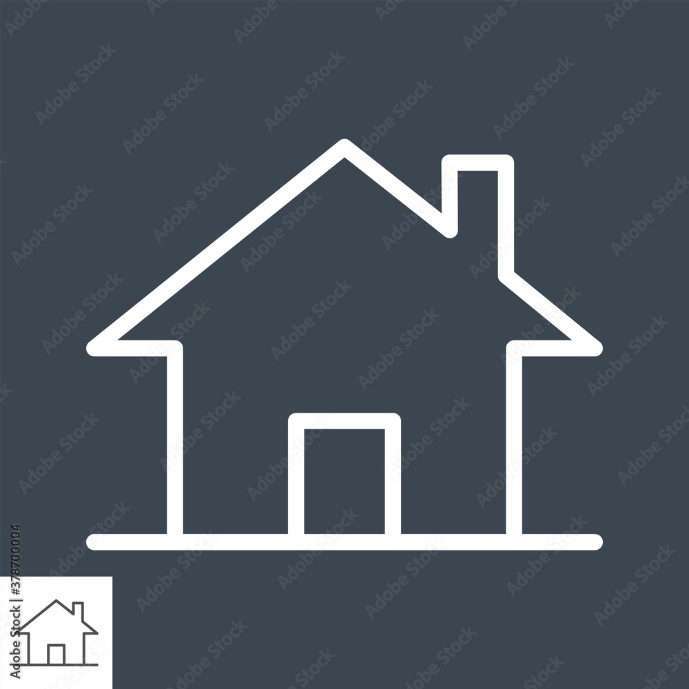 Home Thin Line Vector Icon. Flat icon isolated on the black background. Editable EPS file. Vector illustration. Home Thin Line Vector Icon. Flat icon isolated on the black background. Editable EPS file. Vector illustration.