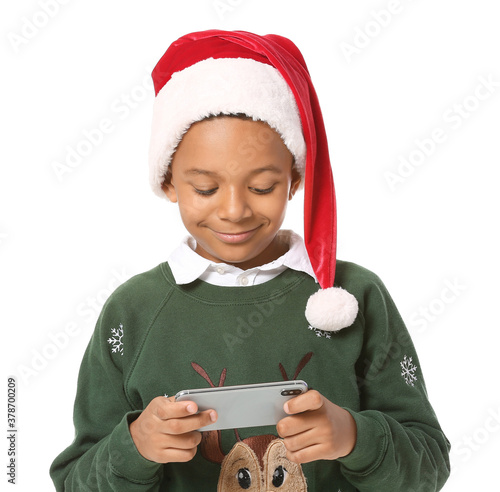 Cute African-American boy i...