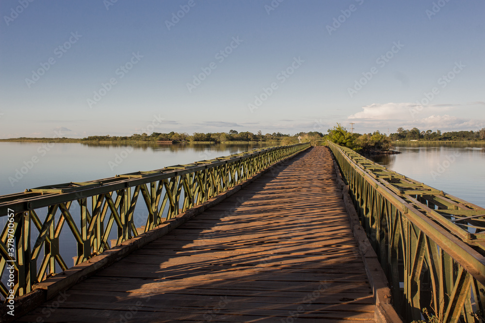 Bridge to Colonia Carlos Pellegrini in Park Ibera, Corrientes