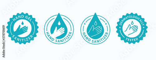 Hand gel sanitizer icon. Vector illustration.