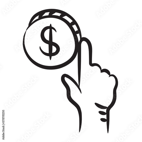 
Ppc design, pay per click concept in modern hand drawn style 
