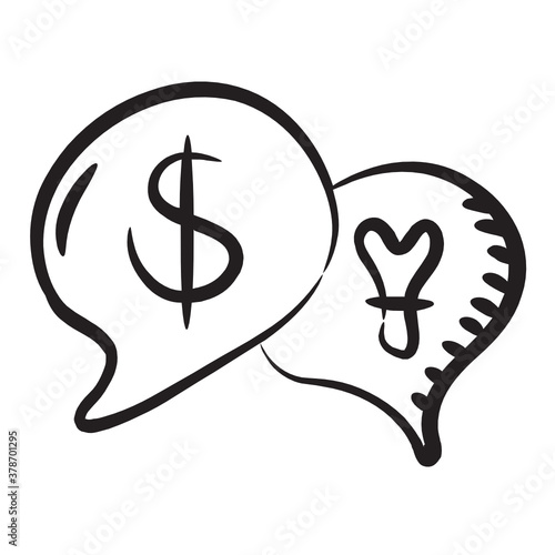 
Business chat vector style, an icon design of multinational discussion 
