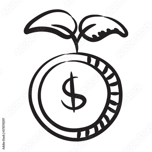 
Financial growth icon design, trendy vector of money growth 

