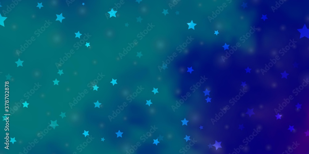 Light Pink, Blue vector texture with beautiful stars. Colorful illustration with abstract gradient stars. Best design for your ad, poster, banner.