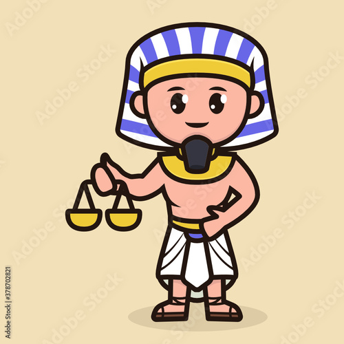 Ancient Egyptian man with Pharaoh priest costume design