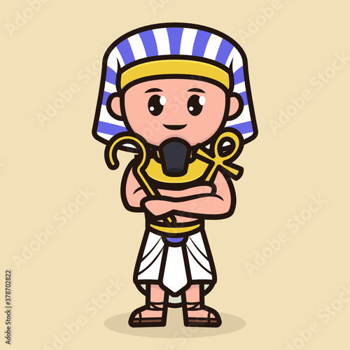 Ancient Egyptian man with Pharaoh priest costume design
