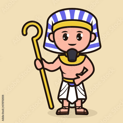 Ancient Egyptian man with Pharaoh priest costume design