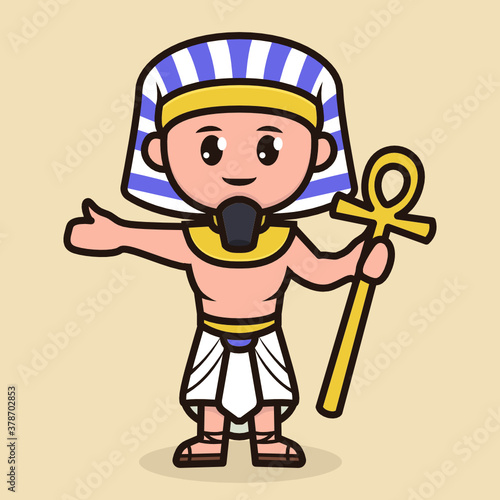Ancient Egyptian man with Pharaoh priest costume design
