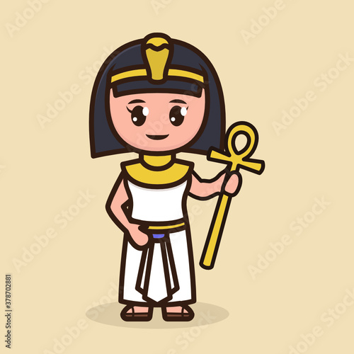 Ancient Egyptian woman with priest Cleopatra costume design