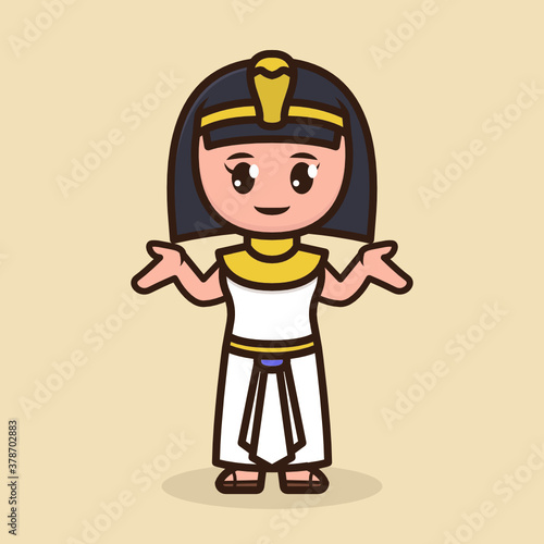 Ancient Egyptian woman with priest Cleopatra costume design