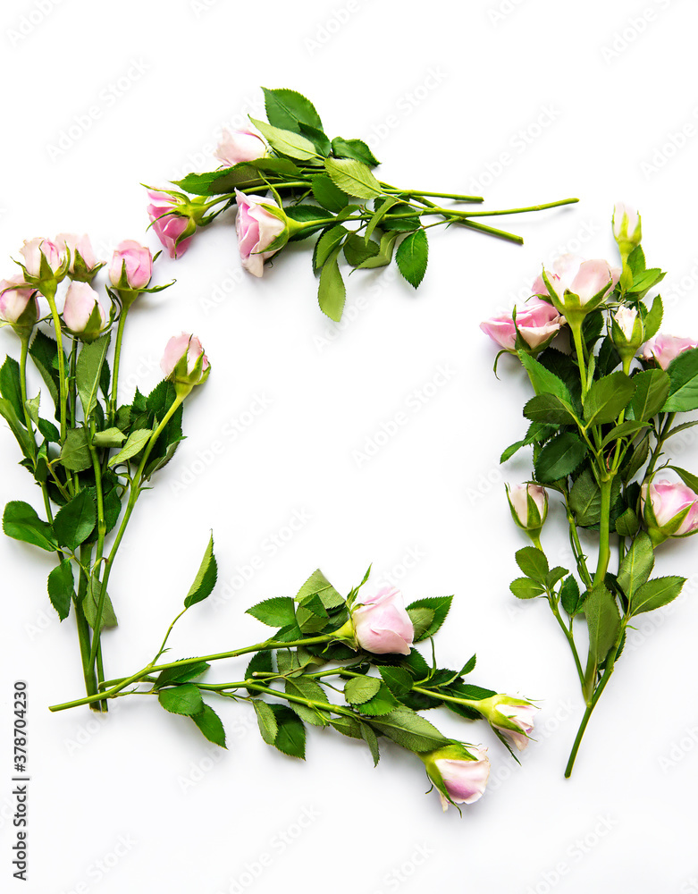 Floral border with blank space Floral border with blank space