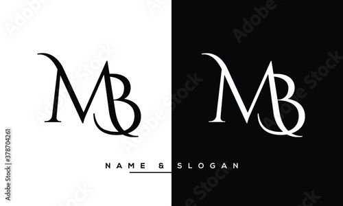 MB, BM, M, B  Abstract letters logo monogram photo