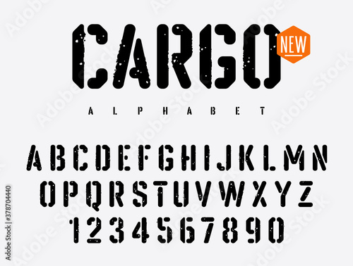 Stencil font 011