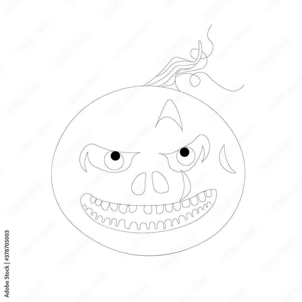 Halloween coloring book. Funny pumpkin on a white background. Children's coloring. Halloween coloring book. Funny pumpkin on a white background. Children's coloring.