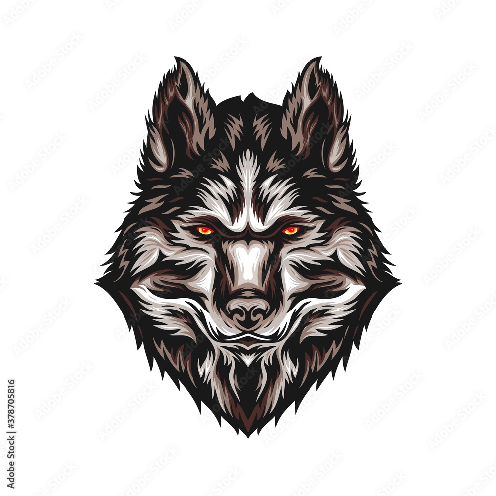 Obraz premium Wolf head illustration