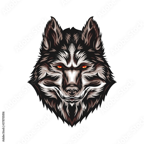Wolf head illustration
