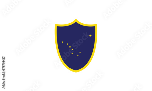 Alaska flag shield vector illustration