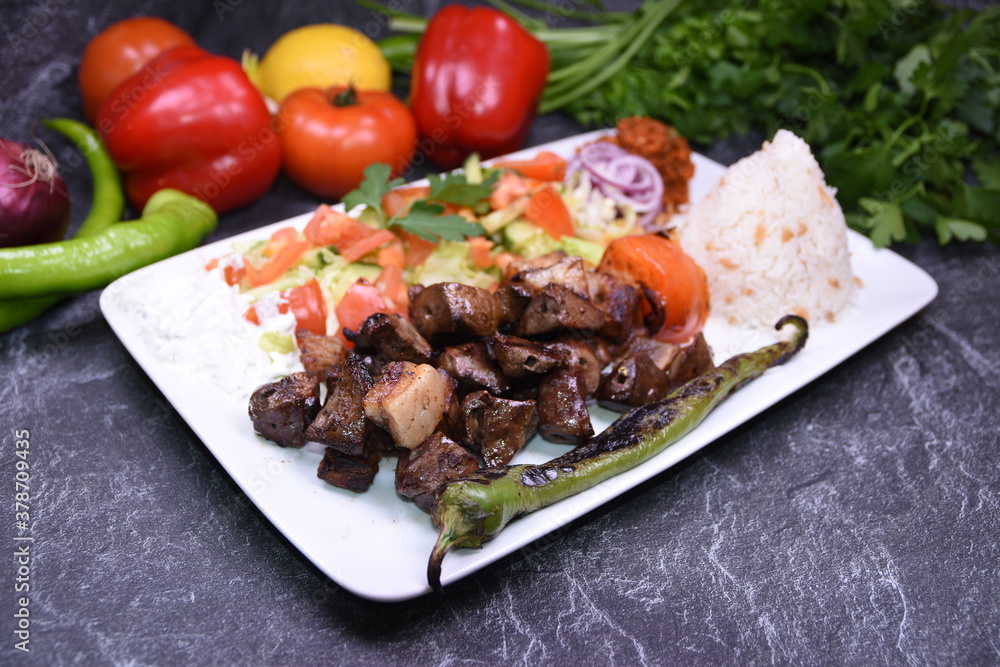 Ciger Sis kebap, Ciğer şiş kebap, leberstücke Ciger Sis kebap, Ciğer şiş kebap, leberstücke