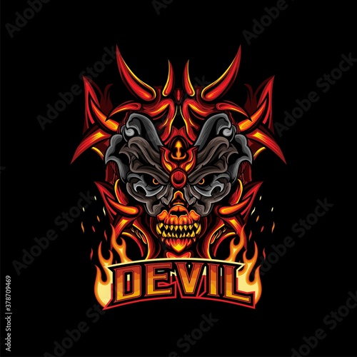 Devil esports logo or mascot logo game