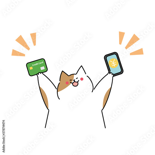 クレジットカードでもスマホでも決済できる猫
