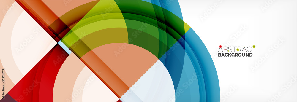 Round shapes, triangles and circles. Modern abstract background Round shapes, triangles and circles. Modern abstract background