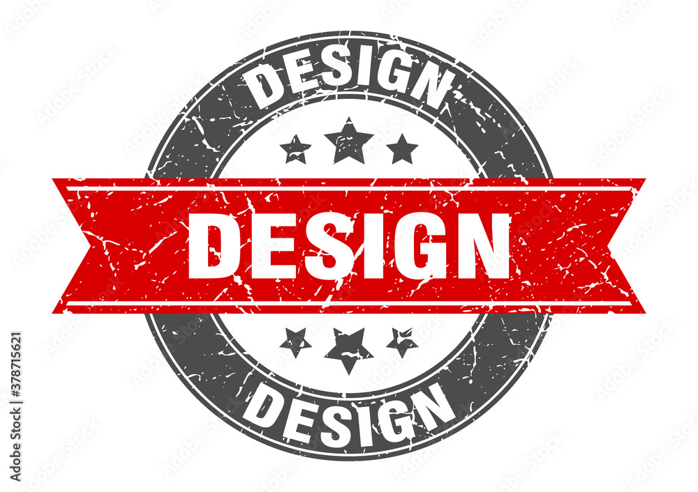 Fototapeta premium design round stamp with ribbon. label sign