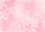 水彩の桜　春の背景イメージ
