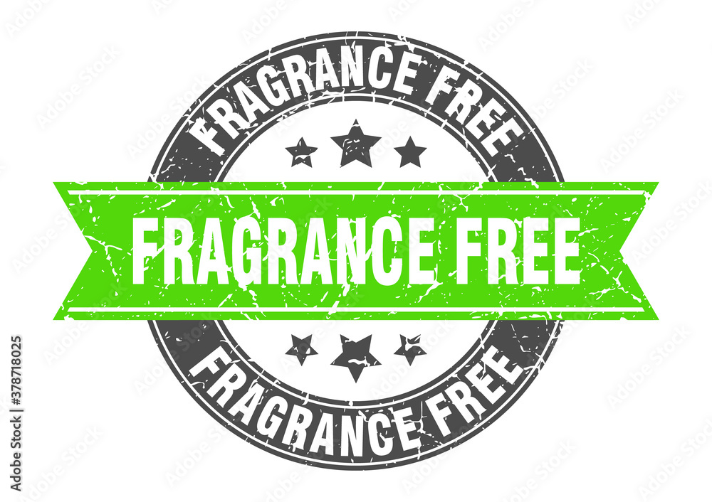 Obraz premium fragrance free round stamp with ribbon. label sign